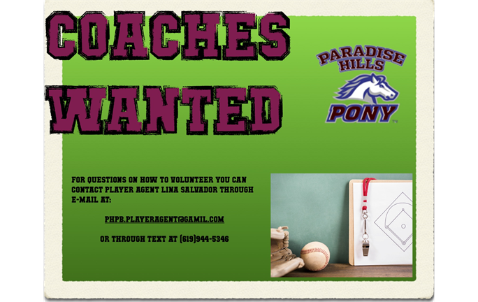 Coaches Wanted